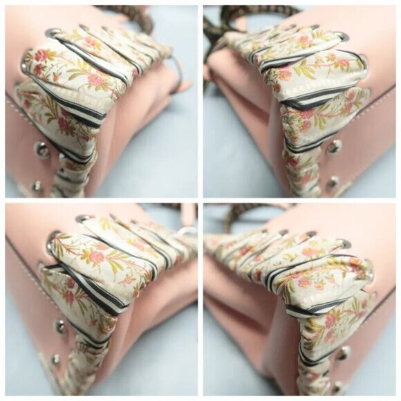 FENDI Peekaboo IseeU Pink Leather Satchel with Ribbon 1200-02202025 - Picture 6 of 12